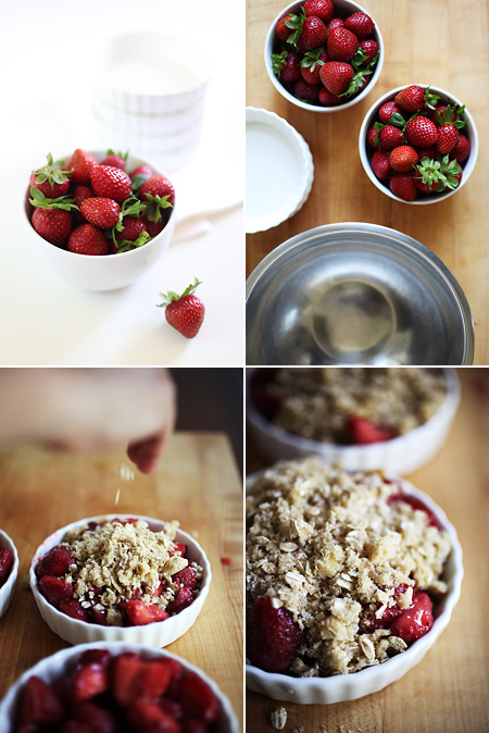 bowl of berries; mise en place; ready to bake; topping